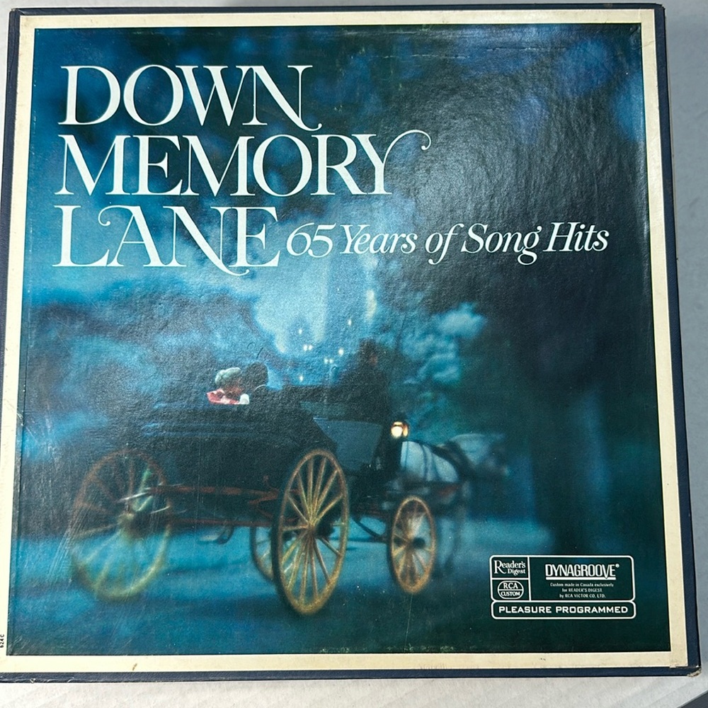 Down Memory Lane (65 Years Of Song Hits) 10 LP Box Set Reader's Digest ‎– RD4-40